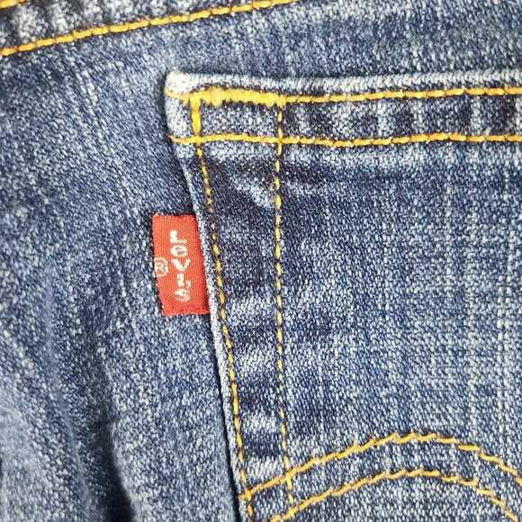 Levi's Jeans Womens Sz 14 Curvy Bootcut Dark Wash 515 Stretch Blue Denim Ladies - Picture 9 of 11